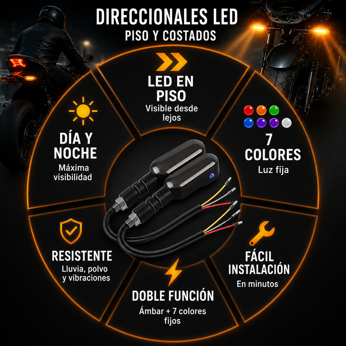 FlashBeam™ - Mejora tu visibilidad y seguridad al conducir tu moto.