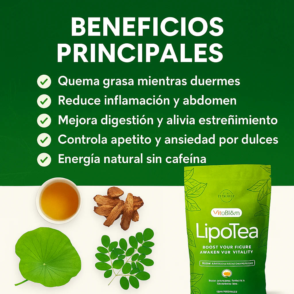 LipoTea™ | Detox 100% Orgánico para Perder peso, hinchazón al instante