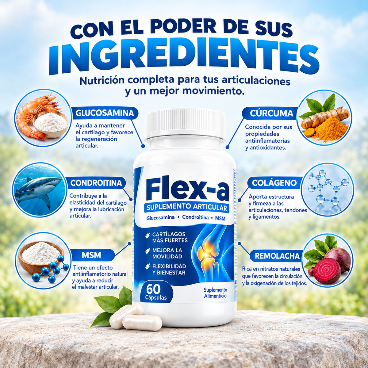 FLEXA - Cápsulas que desinflaman y fortalecen las articulaciones