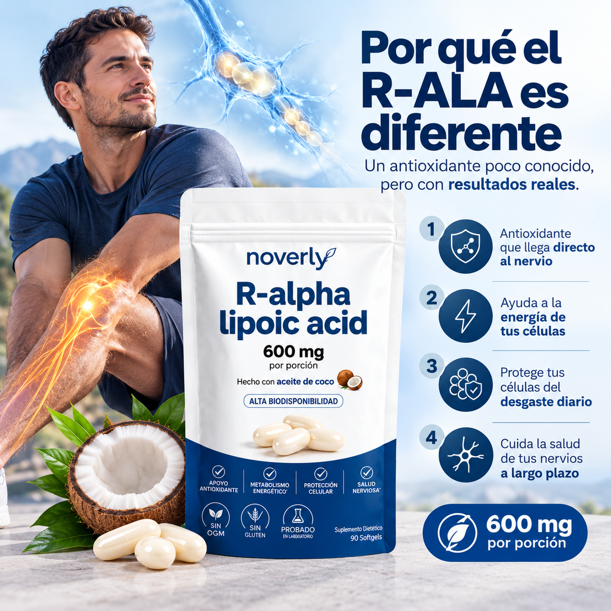 NOVERLY - R ALA para el cuidado y soporte de los nervios