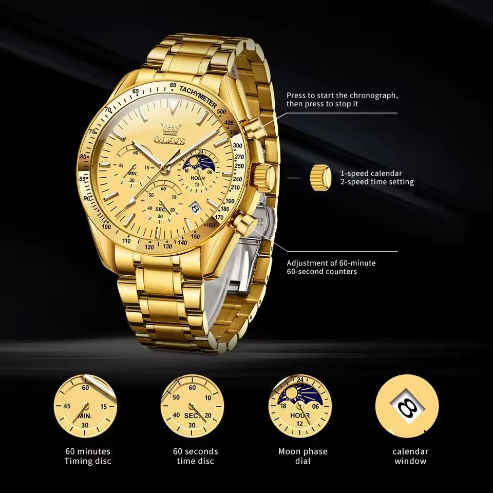 Reloj Olves Dorado - Elegante para cualquier situación