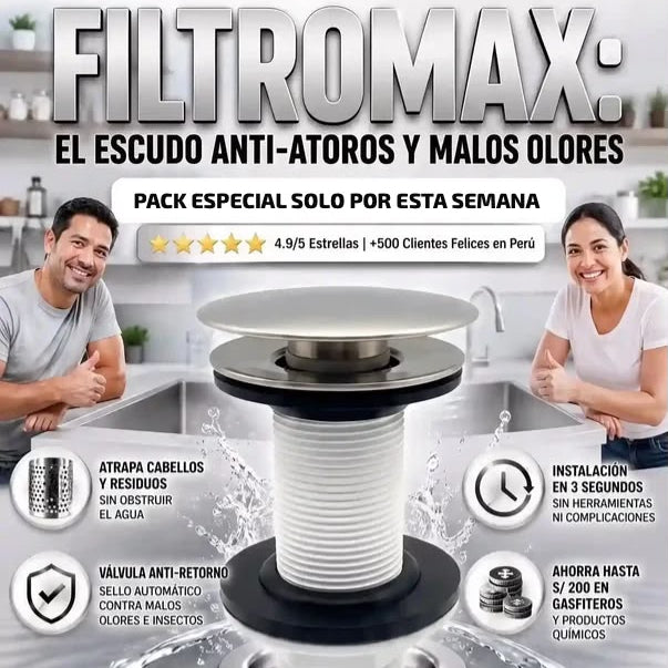 FILTROMAX - Filtra impurezas y mejora la calidad del agua al instante.