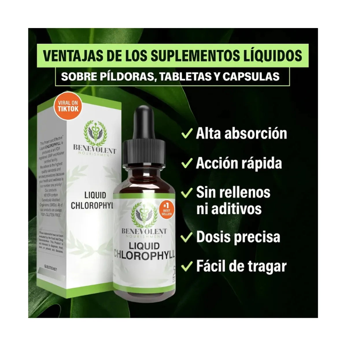 CLOROFILA LÍQUIDA - Detox natural que depura, refresca y revitaliza tu cuerpo