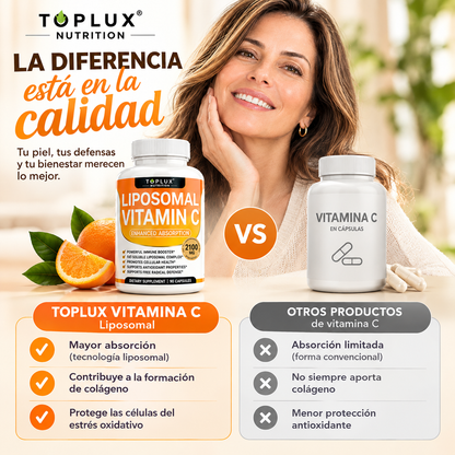 TOPLUX VITAMINA C - Suplemento antioxidante liposomal