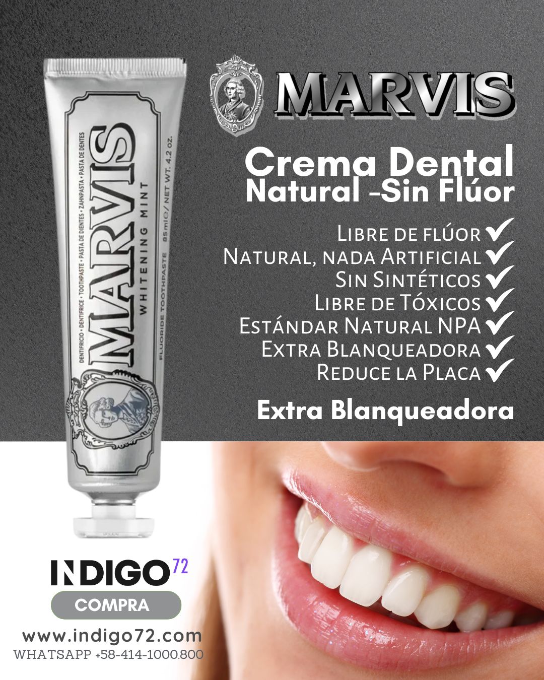 Pasta dental Marvis - Blanquea tus dientes