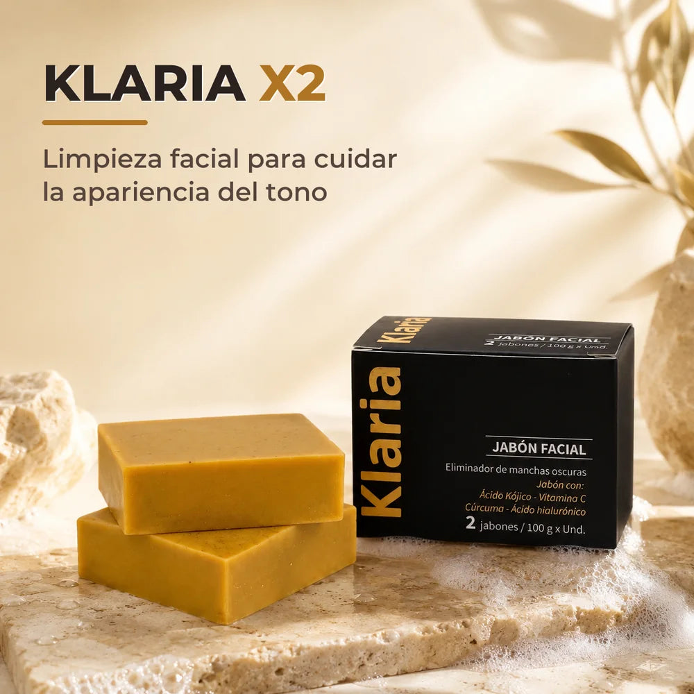 Klaria (Pack de 2und) - Jabón Antimanchas con Ácido Kójico