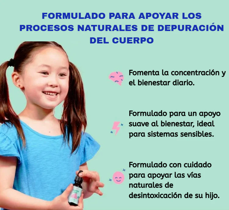 DetoxZee – Suplemento natural para niños / Favorece la concentración y el rendimiento diario