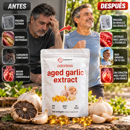 CAPSULAS DE AJO AÑEJADO - Tratamiento para la presión arterial