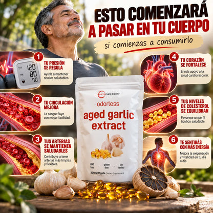 CAPSULAS DE AJO AÑEJADO - Tratamiento para la presión arterial