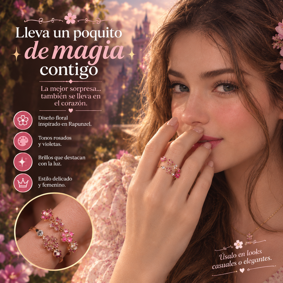 ANILLO RAPUNZEL - Diseño floral