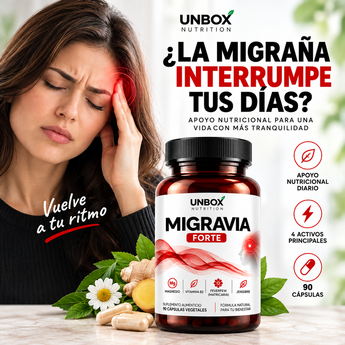 MIGRAVIA - CAPSULAS PARA LA MIGRAÑA🧠