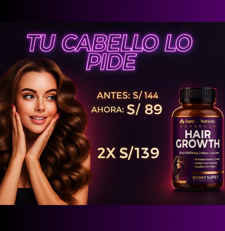 Hair Growth – Estimula el crecimiento y fortalece tu cabello naturalmente