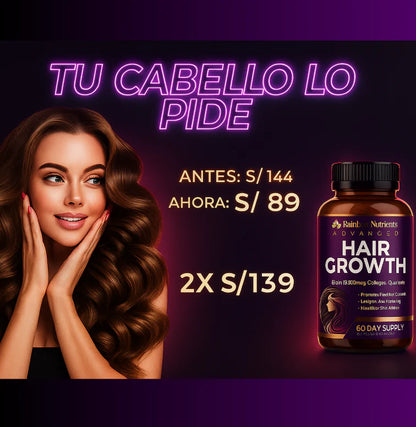 Hair Growth – Estimula el crecimiento y fortalece tu cabello naturalmente