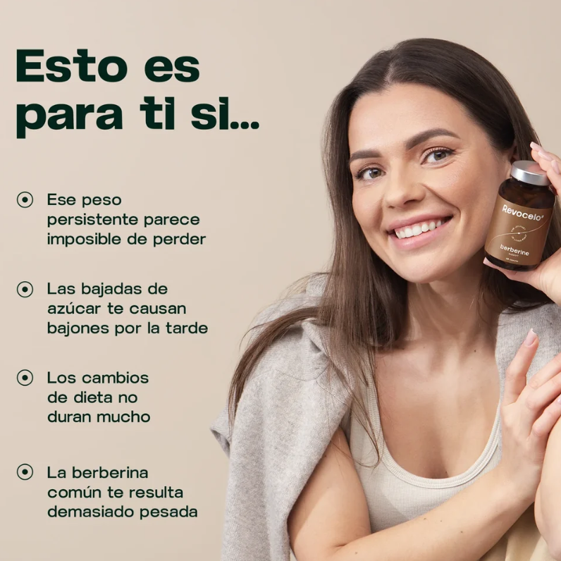 Revocelo - Fórmula liposomal con dihidroberberina, almidón resistente y picolinato