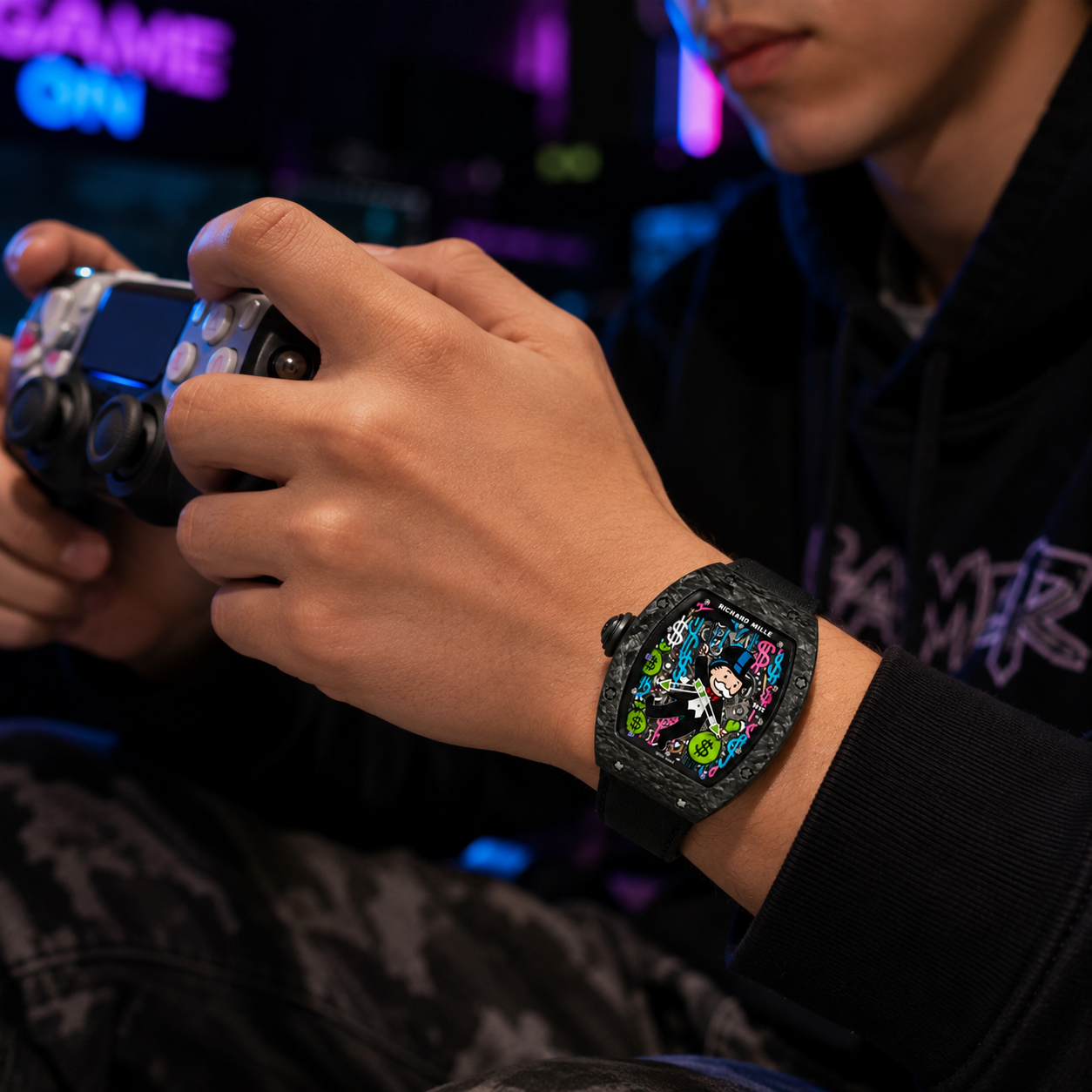 Reloj Richard Mille Alec Monopoly - Diseño artístico