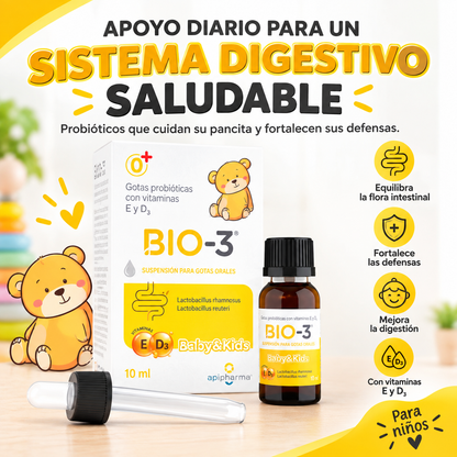 Bio-3 ® Probióticos en gotas / Promueve una flora intestinal saludable y el desarrollo óptimo del sistema inmunológico