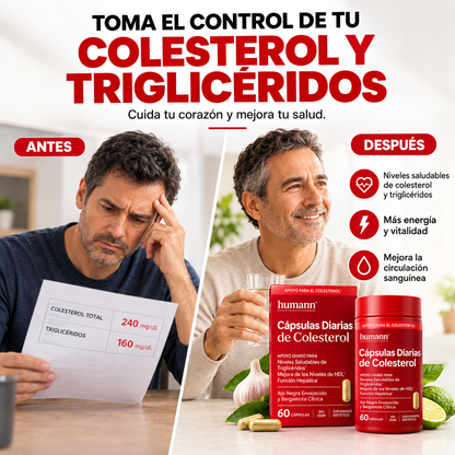HUMANN - Capsulas que ayudan a eliminar el Colesterol malo
