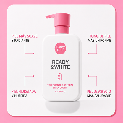 Ready 2 White – Crema Corporal Tonificante para Usar en la Ducha