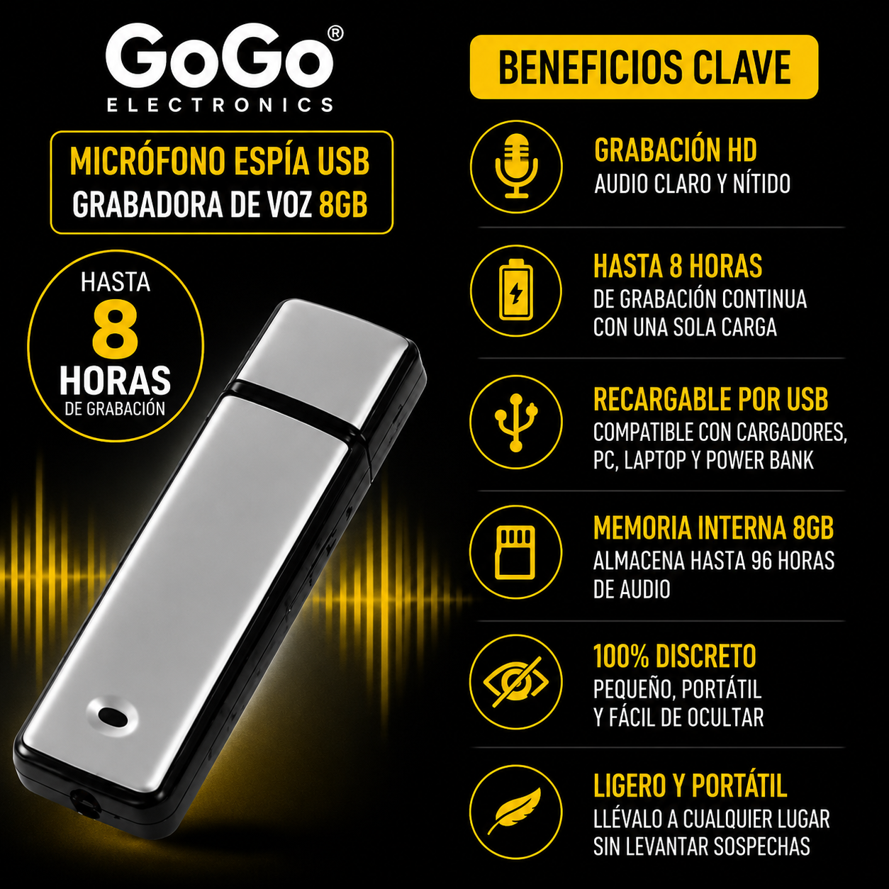 VoiceProof™ — Graba conversaciones con total discreción