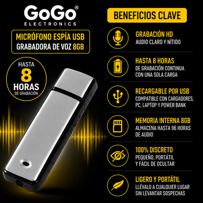VoiceProof™ — Graba conversaciones con total discreción