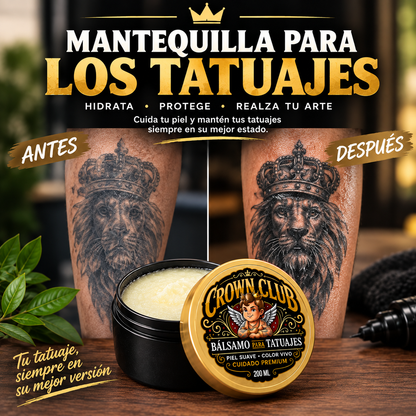 CROWN CLUB - Mantequilla Recuperadora de Color de Tatuajes / Cuidado Premium