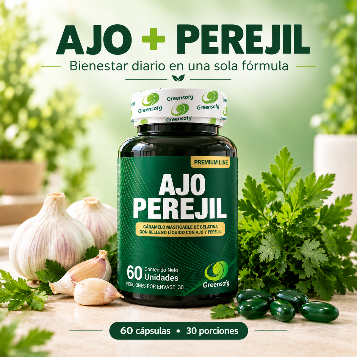 AJO PEREJIL - Cápsulas que protegen el sistema cardiovascular