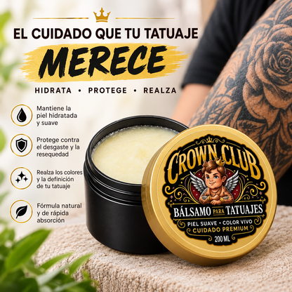 CROWN CLUB - Mantequilla Recuperadora de Color de Tatuajes / Cuidado Premium