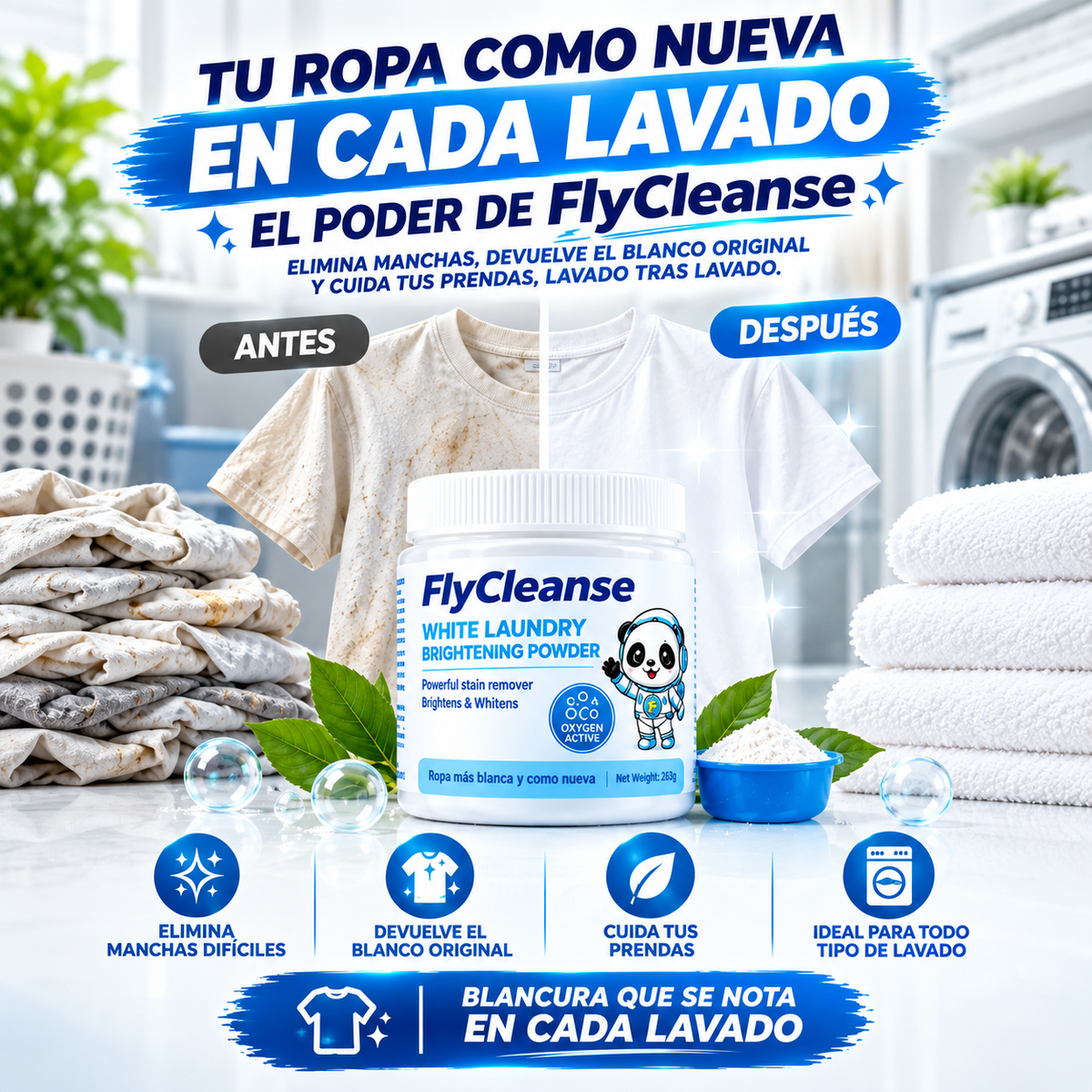 FLYCLEANSE - LIMPIEZA PROFUNDA DE MANCHAS Y OLORES FB