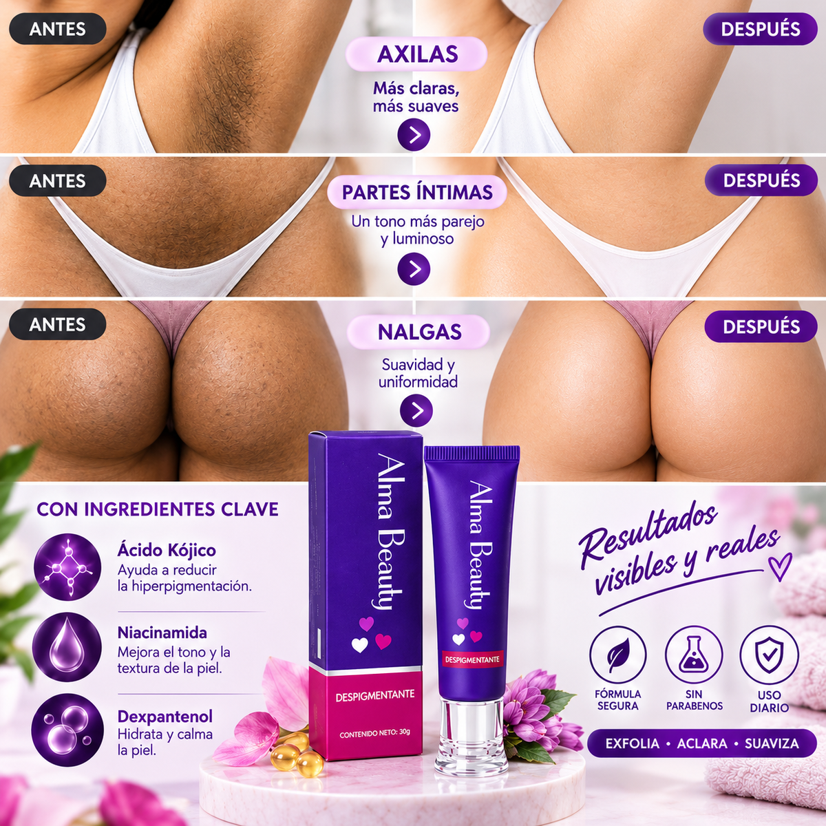 Alma Beauty – Gel Íntimo Despigmentante