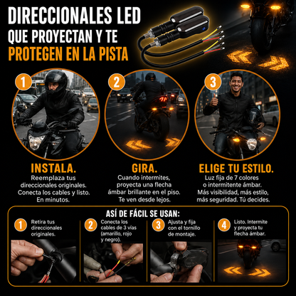 FlashBeam™ - Mejora tu visibilidad y seguridad al conducir tu moto.