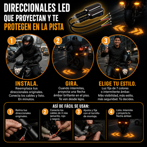 FlashBeam™ - Mejora tu visibilidad y seguridad al conducir tu moto.