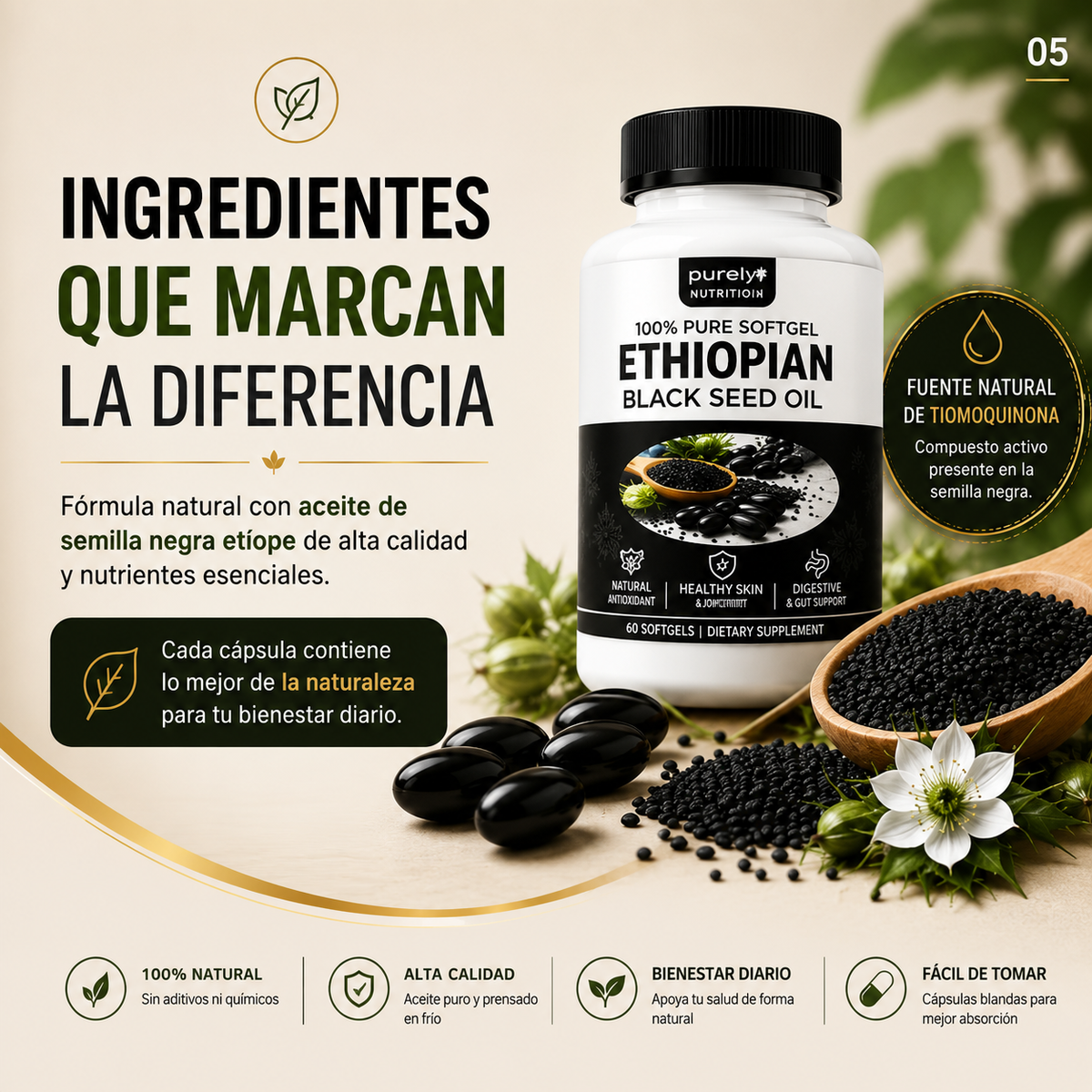 🌿 ACEITE DE SEMILLA NEGRA ETÍOPE