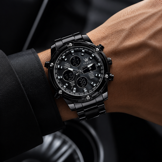 Reloj OLEVS Digital LED – Cronógrafo Deportivo y Elegante ⌚🖤