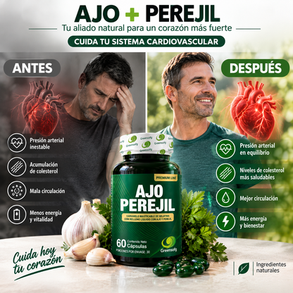 AJO PEREJIL - Cápsulas que protegen el sistema cardiovascular