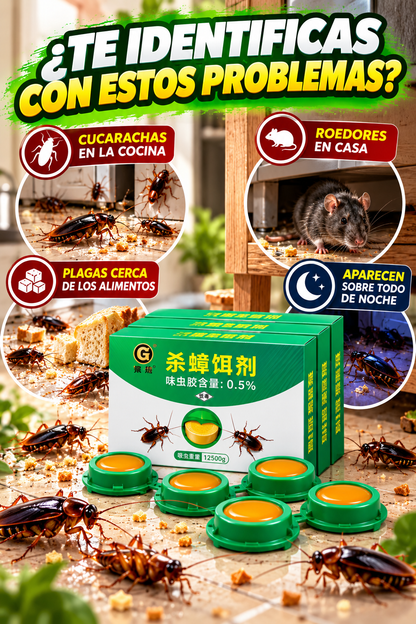 CEBO ANTI PLAGAS - Elimina Cucarachas y Rodedores por completo PRO
