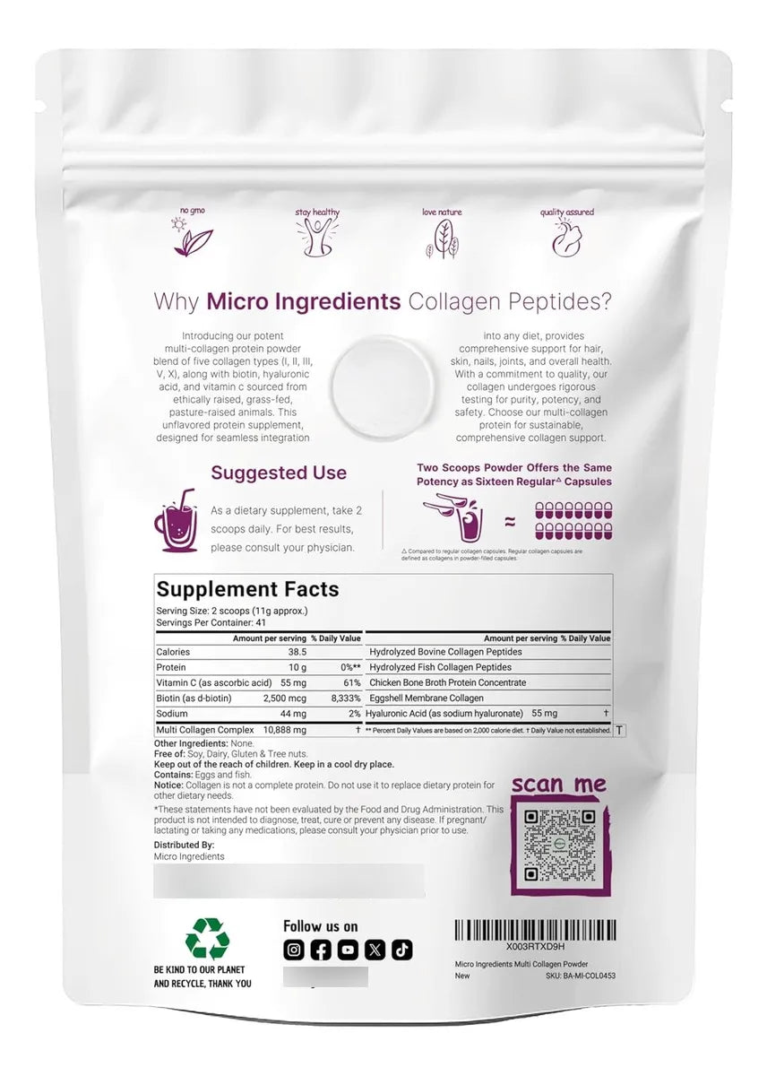 MULTI COLLAGEN – Péptidos bioactivos que elimina arrugas y manchas al instante y dolores articulares