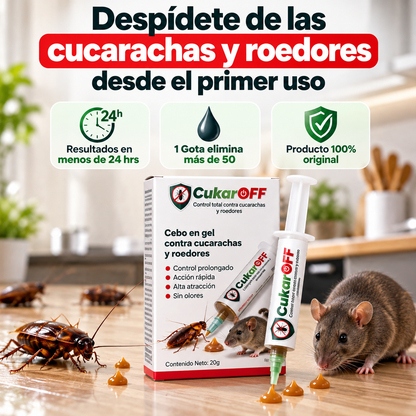 CukarOff - Despídete de las cucarachas y roedores desde el primer uso