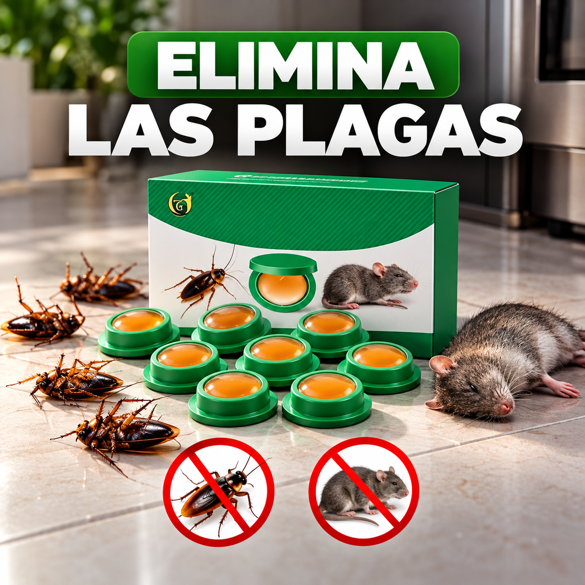 CEBO ANTI PLAGAS - Elimina Cucarachas y Rodedores por completo
