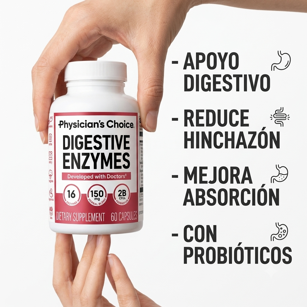 ENZIMAS DIGESTIVAS + PROBIÓTICOS 🌿
