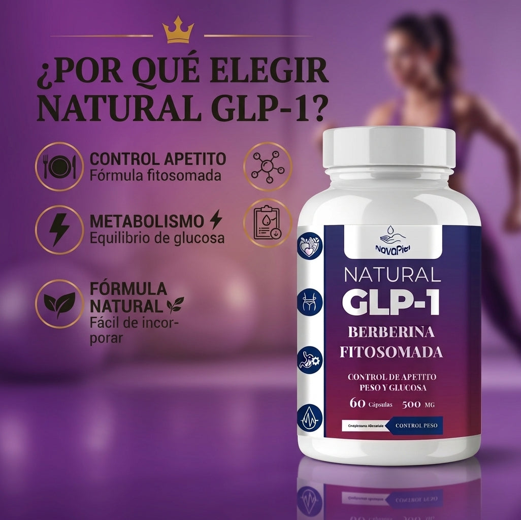 NATURAL GLP 1 - Capsulas con berberina fitosomada para el control del apetito y metabolismo