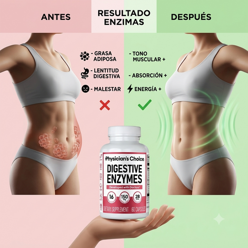 ENZIMAS DIGESTIVAS + PROBIÓTICOS 🌿