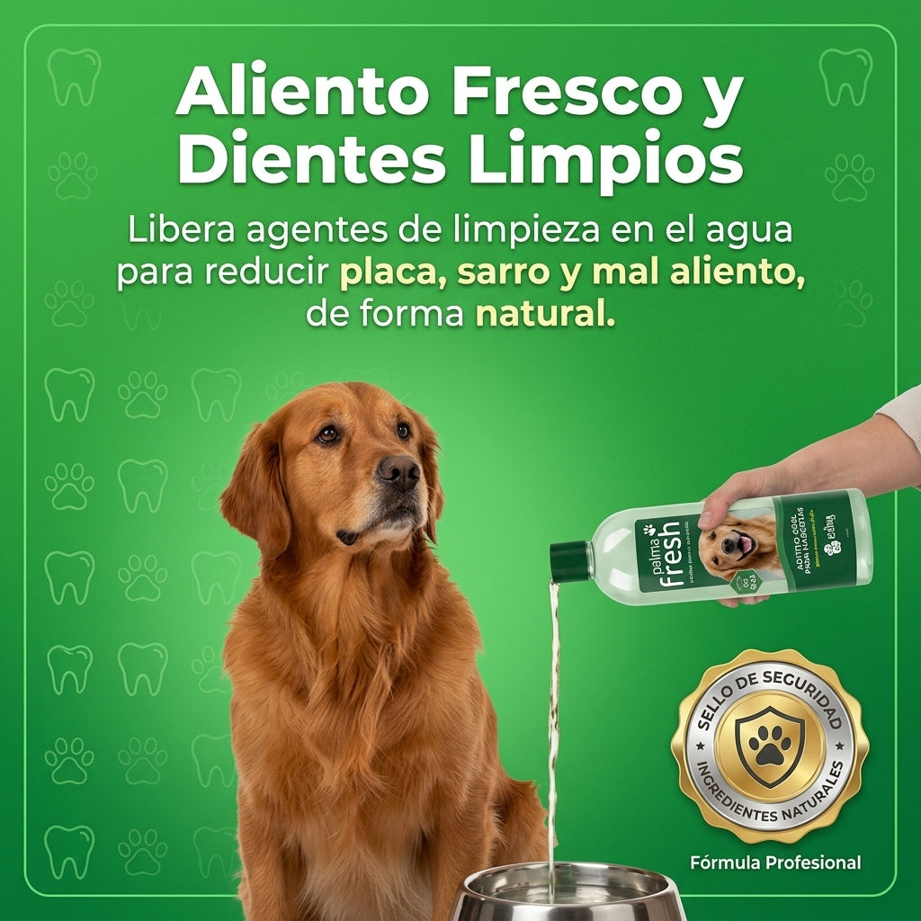 Peluna Fresh - Enjuague bucal para perros contra el mal aliento y el sarro