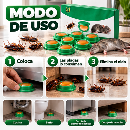 CEBO ANTI PLAGAS - Elimina Cucarachas y Rodedores por completo