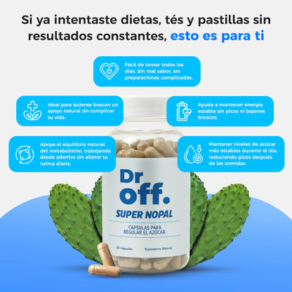 Super Nopal - Capsulas para bajar niveles de azucar