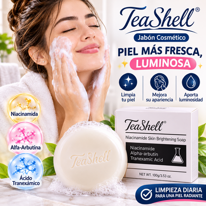 Jabón TeaShell - Jabón de limpieza diaria para una piel sin manchas y luminosa