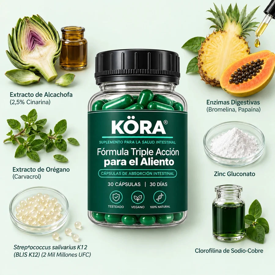 KORA - Eliminá el mal aliento desde la raíz y recuperá la confianza, en 4 semanas.