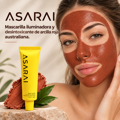 ASARAI – Mascarilla iluminadora y desintoxicante de Arcilla Roja Australiana.
