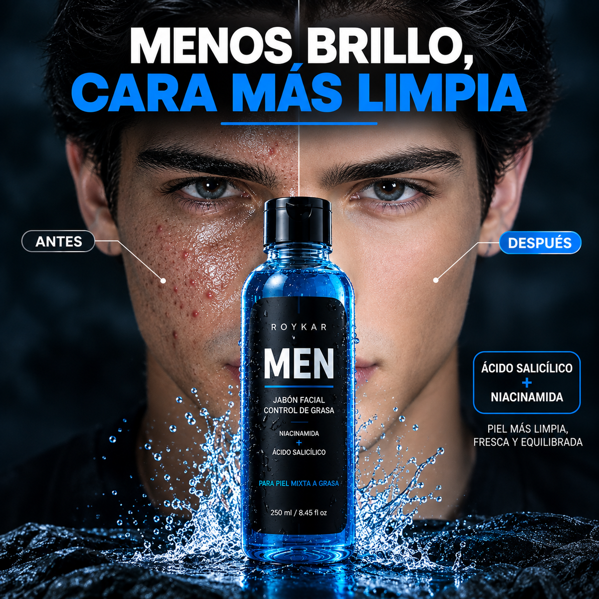ROYKAR MEN - Jabon que elimina las imperfecciones del rostro