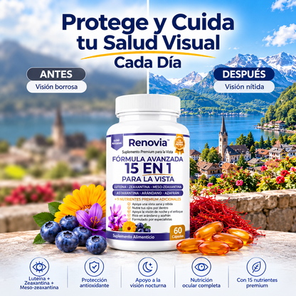 Renovia® Formula 15 en 1 | Protege y Cuida tu Salud Visual Cada Día