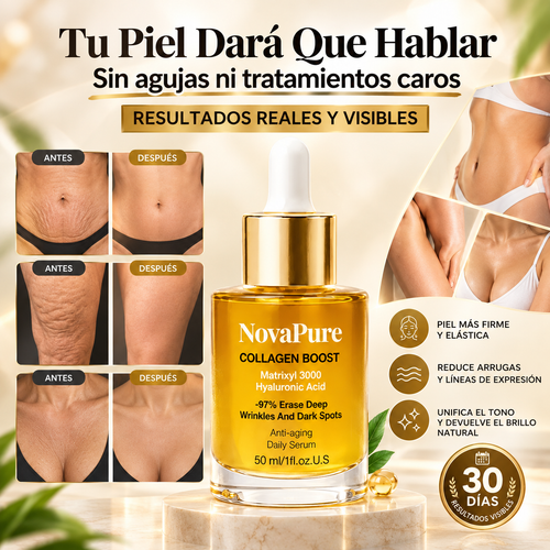 NovaPure ® - Aceite corporal de seda / Redescubre la confianza con una piel más firme, suave y radiante